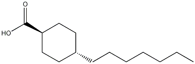 Structure of trans-4-Heptylcyclohexane-1-carboxylicacid