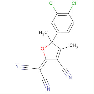 Propanedinitrile,[3-cyano-5-(3,4-dichlorophenyl)-4,5-dimethyl-2(5H)-furanylidene]-结构式