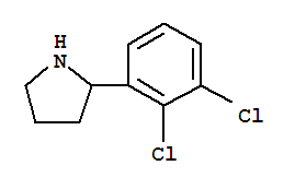 Structure of Pyrrolidine, 2-(2,3-dichlorophenyl)-