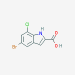 Structure of 5-BROMO-7-CHLORO-1H-INDOLE-2-CARBOXYLIC ACID