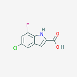 Structure of 5-chloro-7-fluoro-1H-indole-2-carboxylic acid