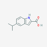 Structure of 1H-Indole-2-carboxylic acid, 5-(1-methylethyl)-