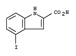 Structure of 4-iodo-1H-indole-2-carboxylic acid