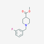 Methyl 1-(3-fluorobenzyl)-4-piperidinecarboxylate结构式