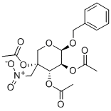 Structure of BENZYL 2,3,4-TRI-O-ACETYL-4-NITROMETHYL-BETA-D-ARABINOPYRANOSE