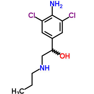 1-(4-amino-3,5-dichlorophenyl)-2-(propylamino)ethanol结构式