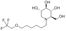 Structure of (2R,3R,4R,5S)-2-(HydroxyMethyl)-1-[6-(2,2,2-trifluoroethoxy)hexyl]-3,4,5-piperidinetriol