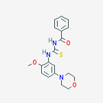 Structure of N-(2-methoxy-5-morpholinophenylcarbamothioyl)benzamide
