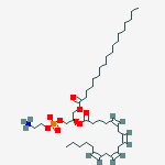 2-azaniumylethyl [(2r)-2-[(5z,8z,11z,14z)-icosa-5,8,11,14-tetraenoyl]oxy-3-octadecanoyloxypropyl] Phosphate结构式