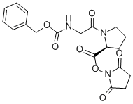 N-苄氧羰基-甘氨酰脯氨酸-N-羟基琥珀酰亚胺酯结构式