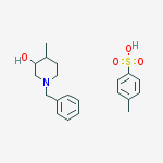 N-Benzyl-3-hydroxy-4-methyl-piperidinium Toluene-4-sulfonate结构式