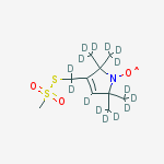 Structure of (1-OXYL-2,2,5,5-TETRAMETHYL-3-PYRROLINE-3-METHYL) METHANETHIOSULFONATE-D15