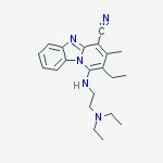Structure of Pyrido[1,2-a]benzimidazole-4-carbonitrile, 1-[[2-(diethylamino)ethyl]amino]-2-ethyl-3-methyl-