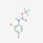 Tert-butyl N-(2-bromo-4-fluorophenyl)carbamate结构式