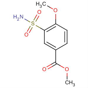 Structure of Benzoic acid, 3-(aminosulfonyl)-4-methoxy-, methyl ester