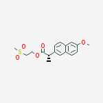 2-methylsulfonylethyl (2s)-2-(6-methoxynaphthalen-2-yl)propanoate结构式