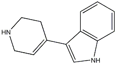 3-(1,2,3,6-Tetrahydropyridin-4-yl)-1H-indole结构式