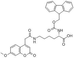 Structure of N-ALPHA-(9-FLUORENYLMETHOXYCARBONYL)-N-EPSILON-(7-METHOXYCOUMARIN-4-YL) ACETYL-L-LYSINE