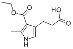 4-(2-CARBOXY-ETHYL)-2-METHYL-1H-PYRROLE-3-CARBOXYLIC ACID ETHYL ESTER结构式