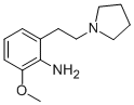 Structure of 1-[2-(2-Amino-3-methoxyphenyl)ethyl]pyrrolidine, 2-Amino-3-[2-(pyrrolidin-1-yl)ethyl]anisole
