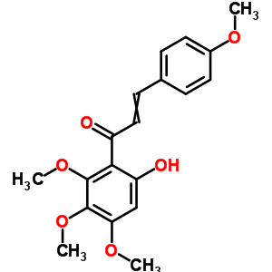 Structure of 1-(6-hydroxy-2,3,4-trimethoxyphenyl)-3-(4-methoxyphenyl)prop-2-en-1-one