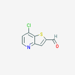 Structure of THIENO[3,2-B]PYRIDINE-2-CARBOXALDEHYDE, 7-CHLORO-