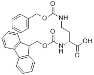 N-芴甲氧羰基-N-苄氧羰基-D-2,4-二氨基丁酸结构式