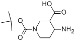 Structure of 4-AMINO-PIPERIDINE-1,3-DICARBOXYLIC ACID 1-TERT-BUTYL ESTER