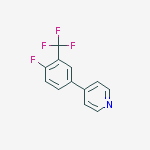 Pyridine, 4-[4-fluoro-3-(trifluoromethyl)phenyl]-结构式