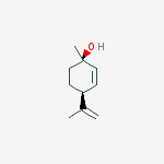 Structure of (1R,4S)-1-methyl-4-(1-methylethenyl)cyclohex-2-en-1-ol