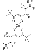 Structure of BIS(1,1,1,2,2,3,3-HEPTAFLUORO-7,7-DIMETHYL-4,6-OCTANEDIONATO)COPPER (II)