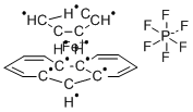 Structure of CYCLOPENTADIENYL(FLUORENE)IRON HEXAFLUOROPHOSPHATE