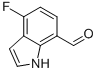 Structure of 1H-INDOLE-7-CARBOXALDEHYDE,4-FLUORO-