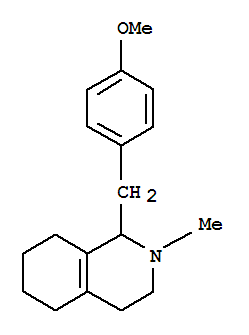 (1)-1,2,3,4,5,6,7,8-Octahydro-1-((4-methoxyphenyl)methyl)-2-methylisoquinoline结构式
