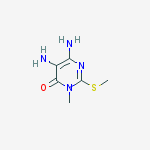 Structure of 4(3H)-pyrimidinone, 5,6-diamino-3-methyl-2-(methylthio)-