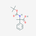 Benzeneacetic acid, a-[[(1,1-dimethylethoxy)carbonyl]amino]-a-methyl-结构式