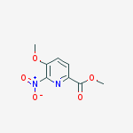 Structure of 2-Pyridinecarboxylic acid, 5-methoxy-6-nitro-, methyl ester