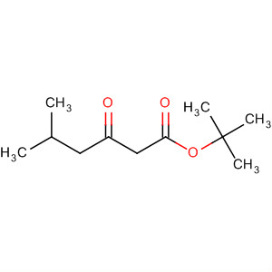 Structure of Hexanoic acid, 5-methyl-3-oxo-, 1,1-dimethylethyl ester