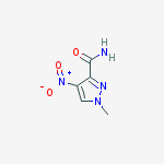 1-METHYL-4-NITRO-1H-PYRAZOLE-3-CARBOXAMIDE结构式