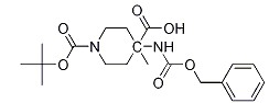 1-BOC-4-(CBZ-氨基)哌啶-4-甲酸甲酯结构式