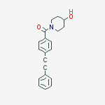 4-HYDROXYPIPERIDIN-1-YL-((4-PHENYLETHYNYL)PHENYL)METHANONE结构式