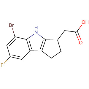 Structure of 2-(5-BroMo-7-fluoro-1,2,3,4-tetrahydrocyclopenta[b]indol-3-yl)acetic acid