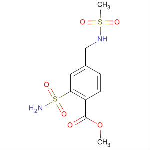 Structure of Benzoic acid, 2-(aminosulfonyl)-4-[[(methylsulfonyl)amino]methyl]-,methyl ester