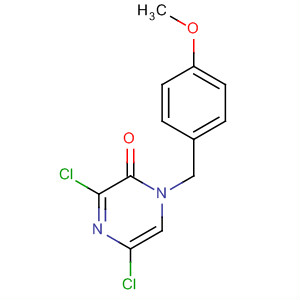 Structure of 2(1H)-Pyrazinone, 3,5-dichloro-1-[(4-methoxyphenyl)methyl]-