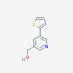 3-Pyridinemethanol, 5-(2-thienyl)-结构式