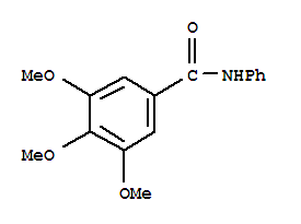 3,4,5-三甲氧基-N-苯基苯甲酰胺结构式