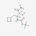 tert-butyl 4-amino-1-cyclobutyl-3-hydroxy-4-oxobutan-2-ylcarbamate结构式
