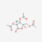 Structure of 2-(acetoxymethyl)-5-oxotetrahydrofuran-3,4-diyl diacetate