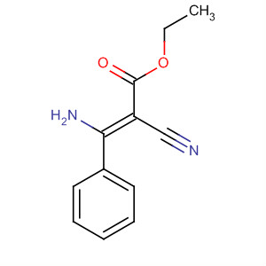Structure of 2-Propenoic acid, 3-amino-2-cyano-3-phenyl-, ethyl ester, (Z)-