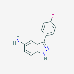Structure of 1H-Indazol-5-amine, 3-(4-fluorophenyl)-